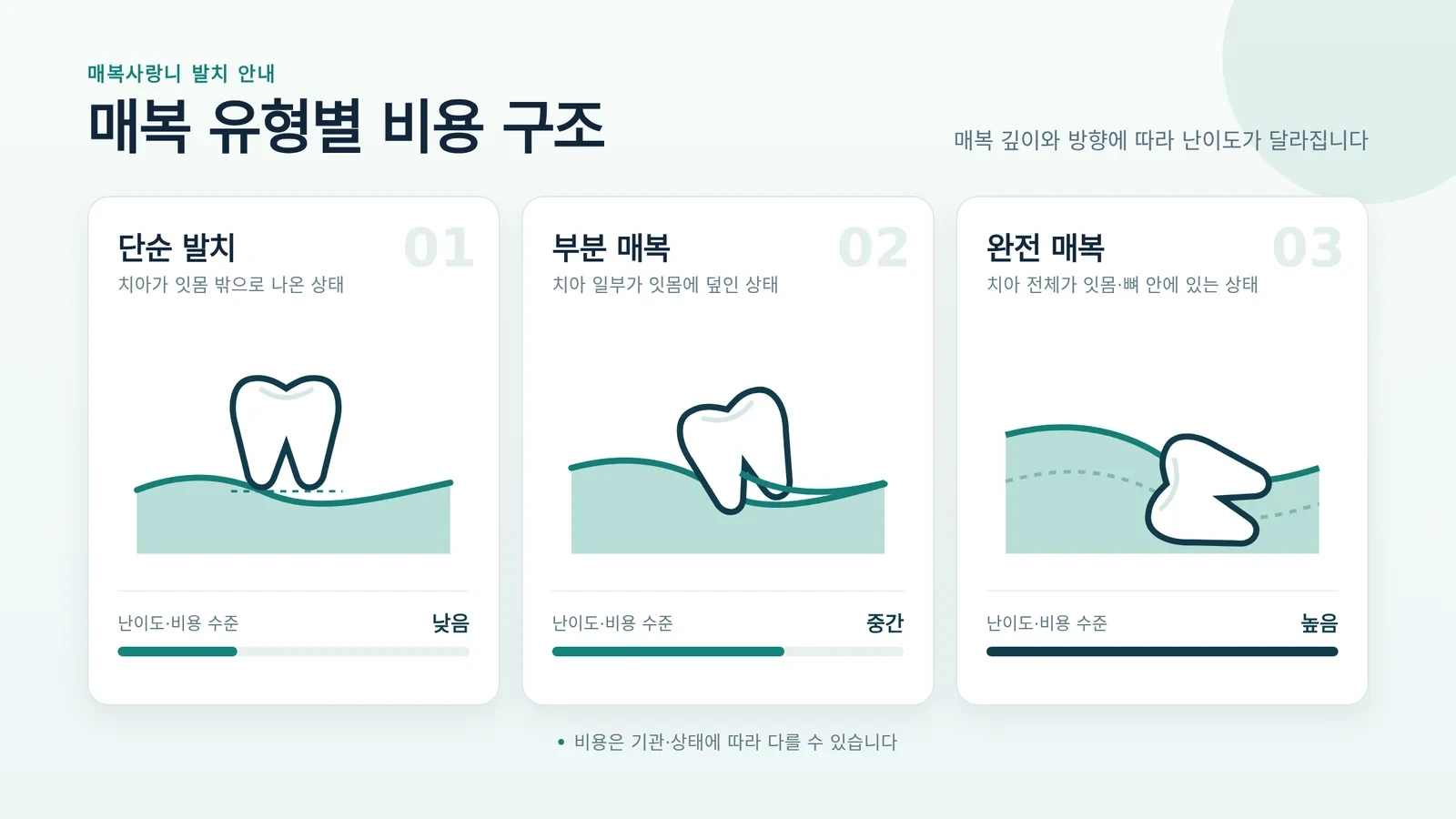 완전 매복사랑니 발치 비용 관련 매복 상태와 비용 구조 안내