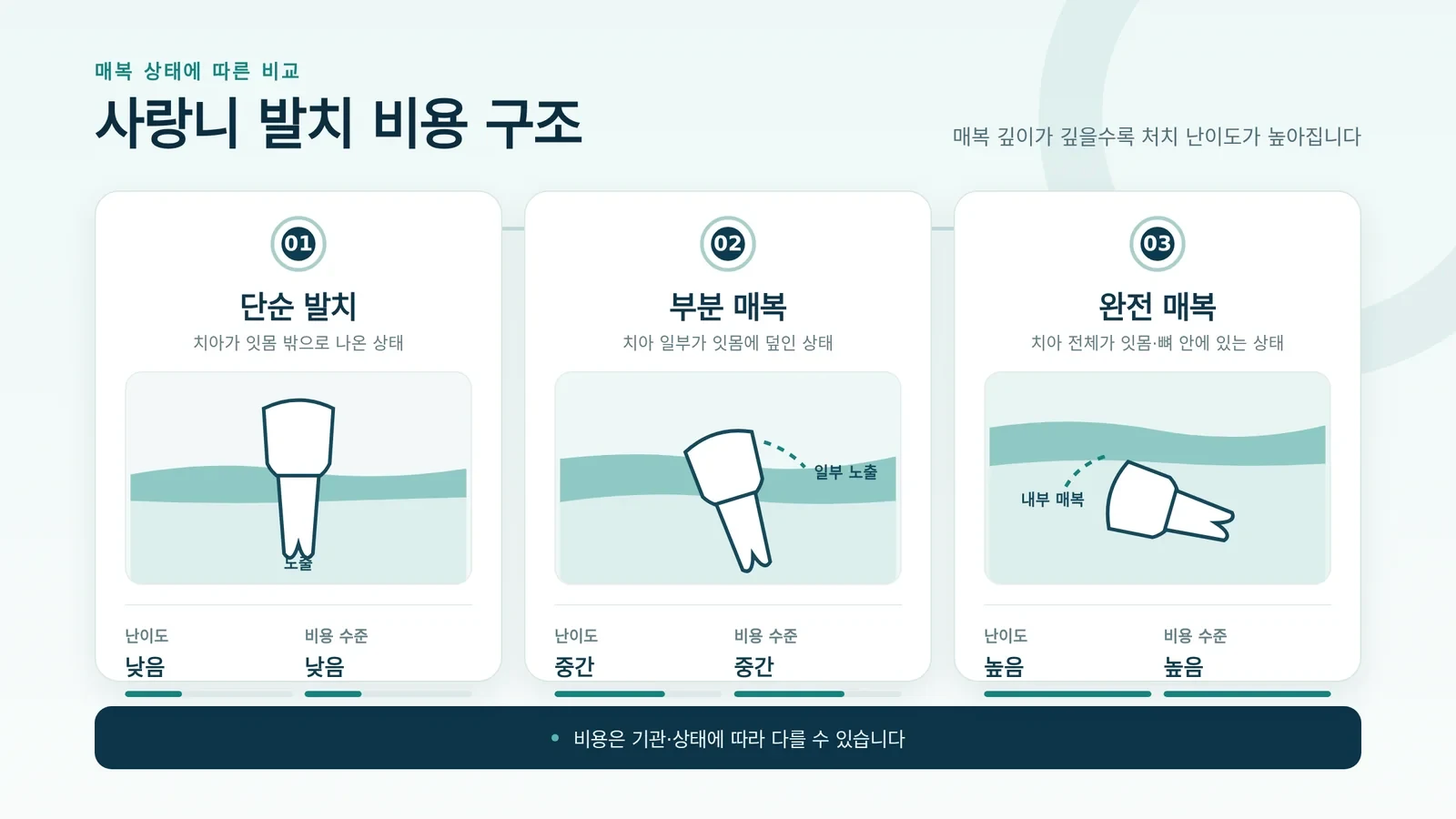 사랑니 발치 비용 관련 매복 상태와 비용 구조 안내